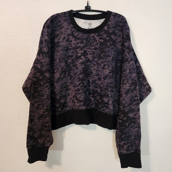 Under Armour Cropped Patterned Sweatshirt, Size‎ Large - Picture 1 of 4